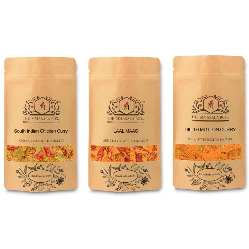The Masala Box Authentic Indian Curry Spice Mixes - Set of 3 100GM X 3