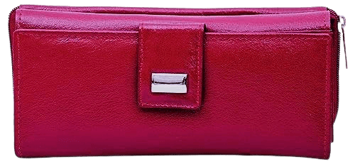 LEATHERMAN GENUINE LEATHER WOMENS WALLET-1638_Red - Handbags | Buy online on ZillyBuy