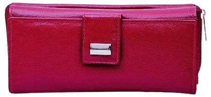 LEATHERMAN GENUINE LEATHER WOMENS WALLET-1638_Red
