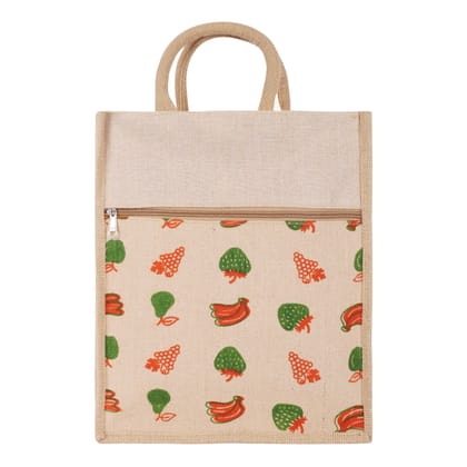 Raiganj Crafts : Jute Totes Bags for Women & Men Shopping Tote Bag Grocery Bags Travel Bag / Bag for Shopping/Tiffin/Picnic/Grocery/Gym Hand Bag with Zip and Jute Handle