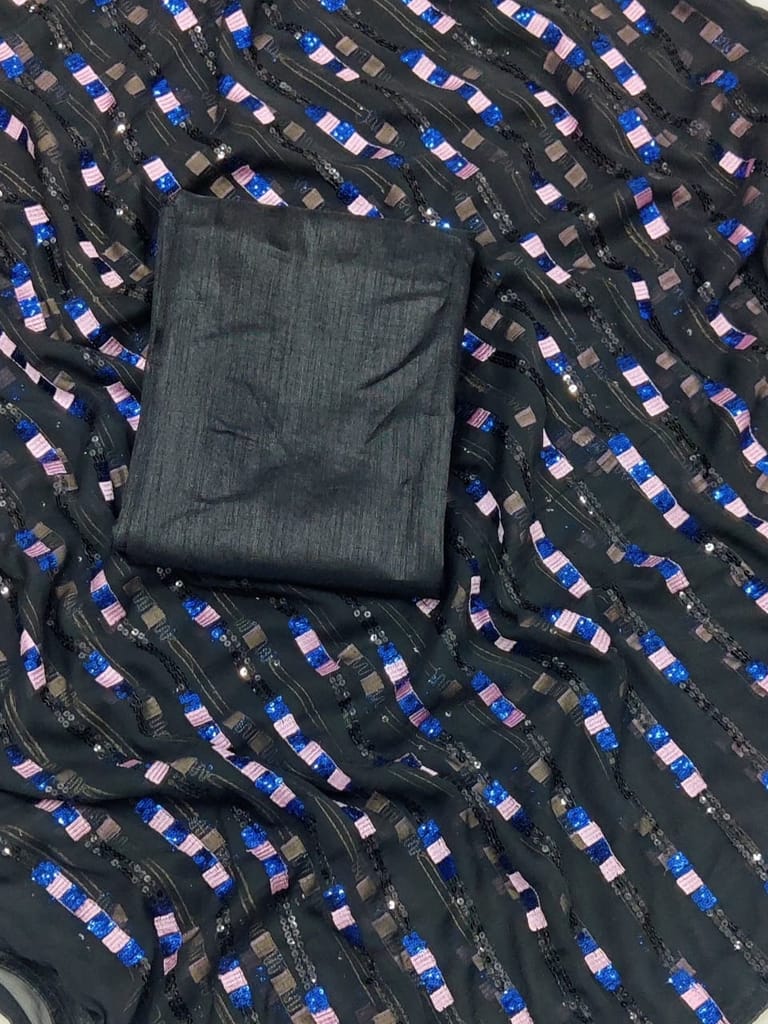 SHREE GANAPATI FASHION Georgette Embroider Saree