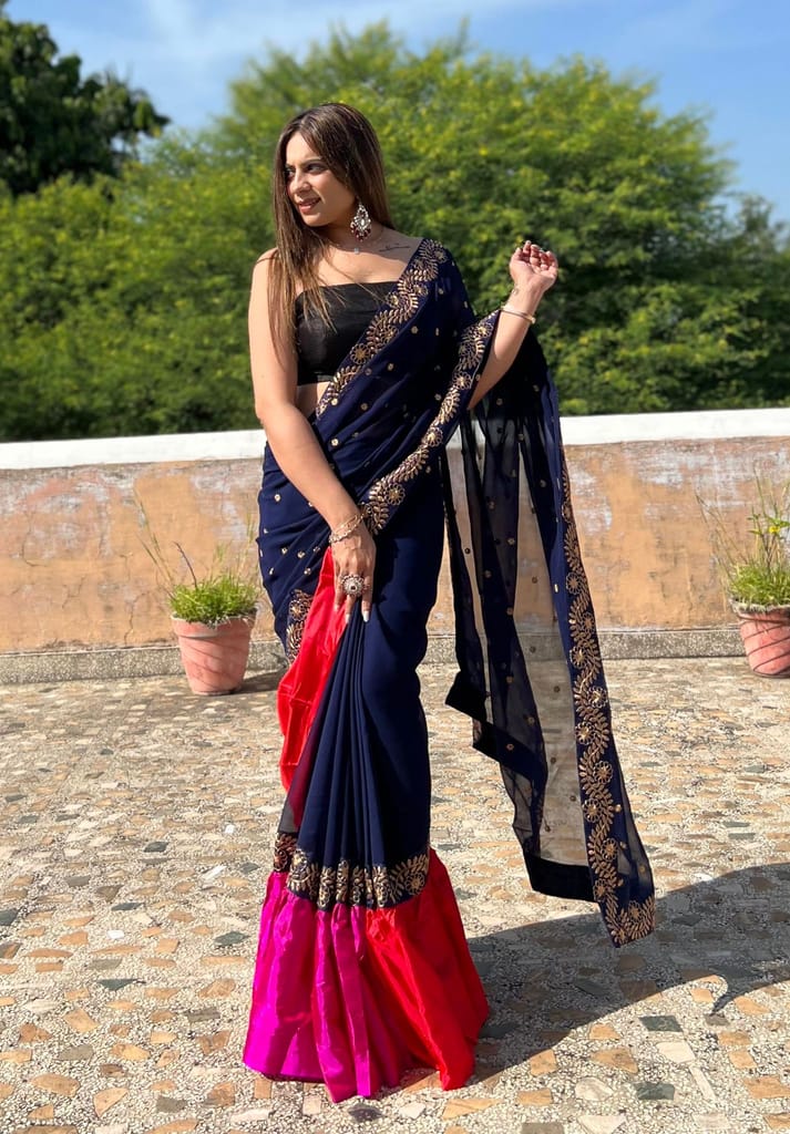 SHREE GANAPATI FASHION New Trending Georgette Embroidery saree