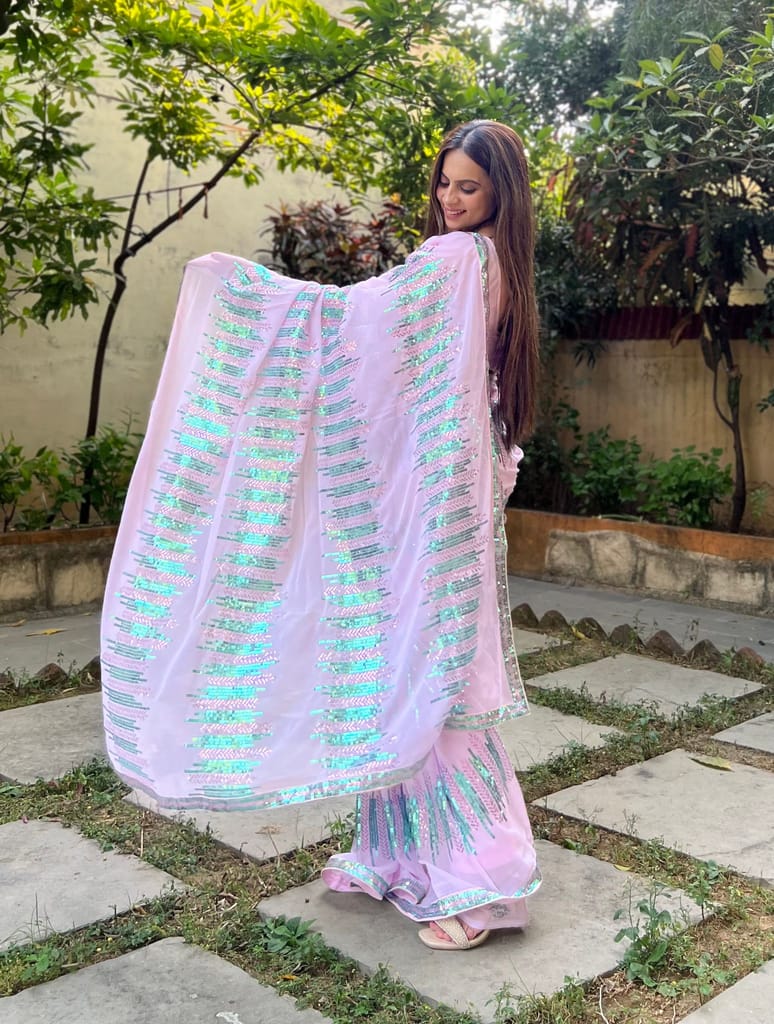 SHREE GANAPATI FASHION Georgette New Trend Premium Embroider Saree