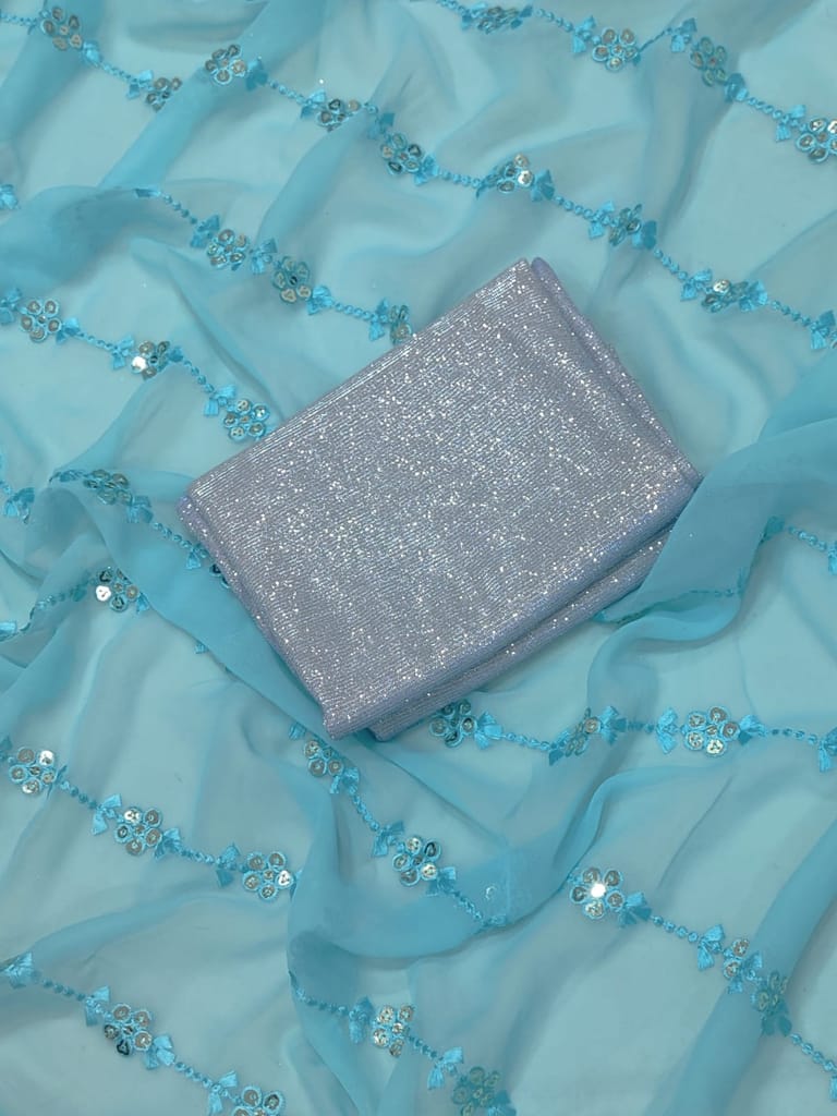 SHREE GANAPATI FASHION Premium Georgette Sequens Saree