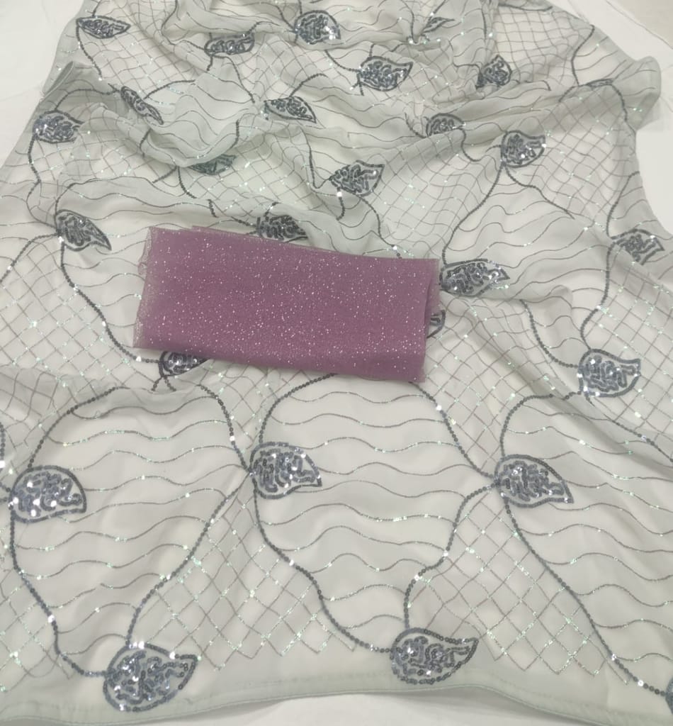 SHREE GANAPATI FASHION Premium Georgette Sequens Saree