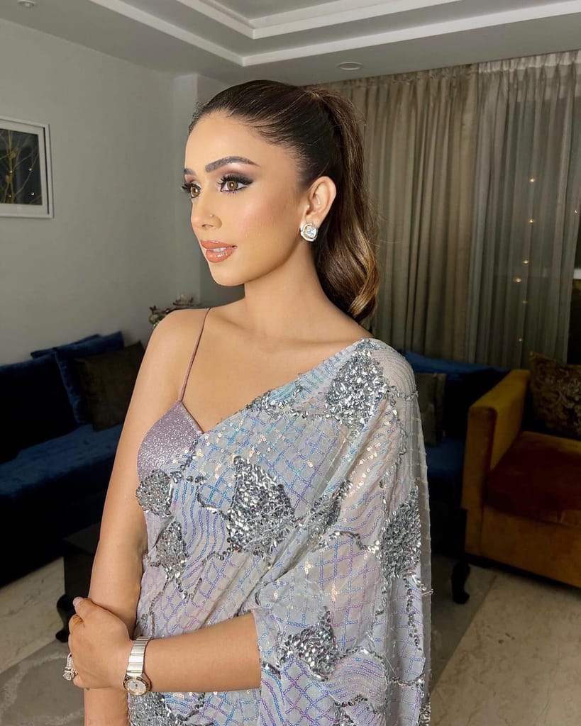 SHREE GANAPATI FASHION Premium Georgette Sequens Saree