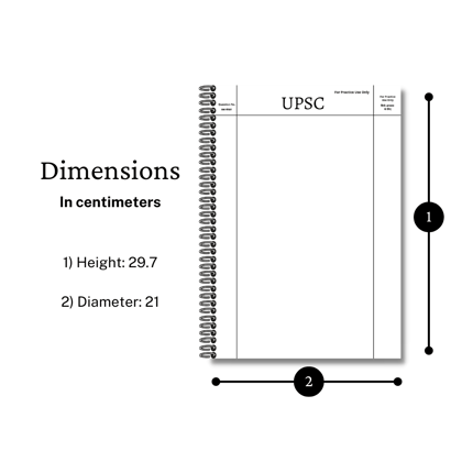 UPSC Mains Answer Writing Booklet - 500 Pages - By Best Spiral