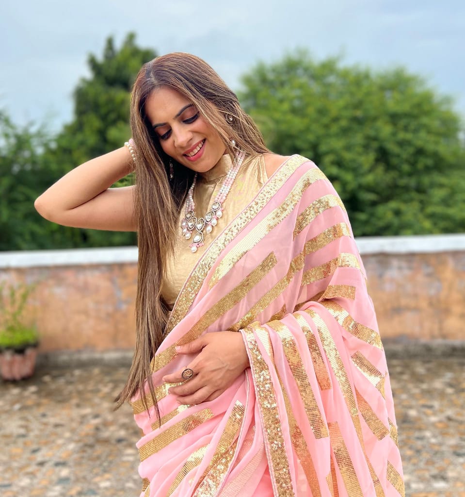 SHREE GANAPATI FASHION Georgette Embroider Saree