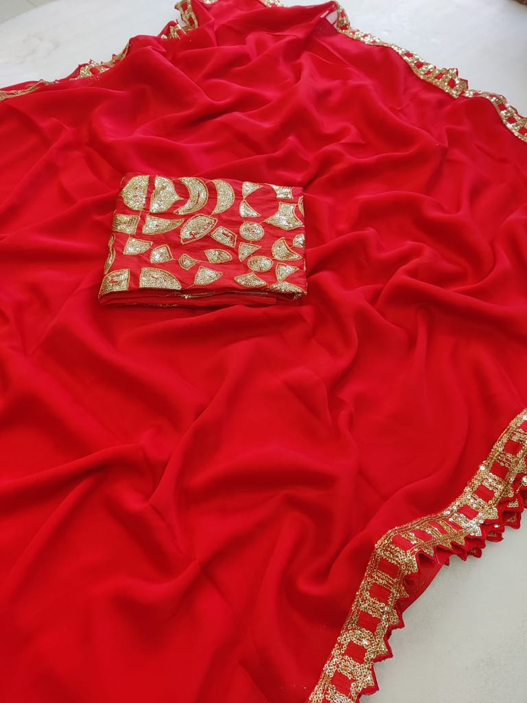 SHREE GANAPATI FASHION Premium Rangoli silk Embroidery Saree