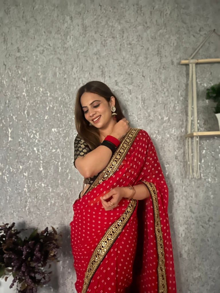 SHREE GANAPATI FASHION Georgette Embroider Saree