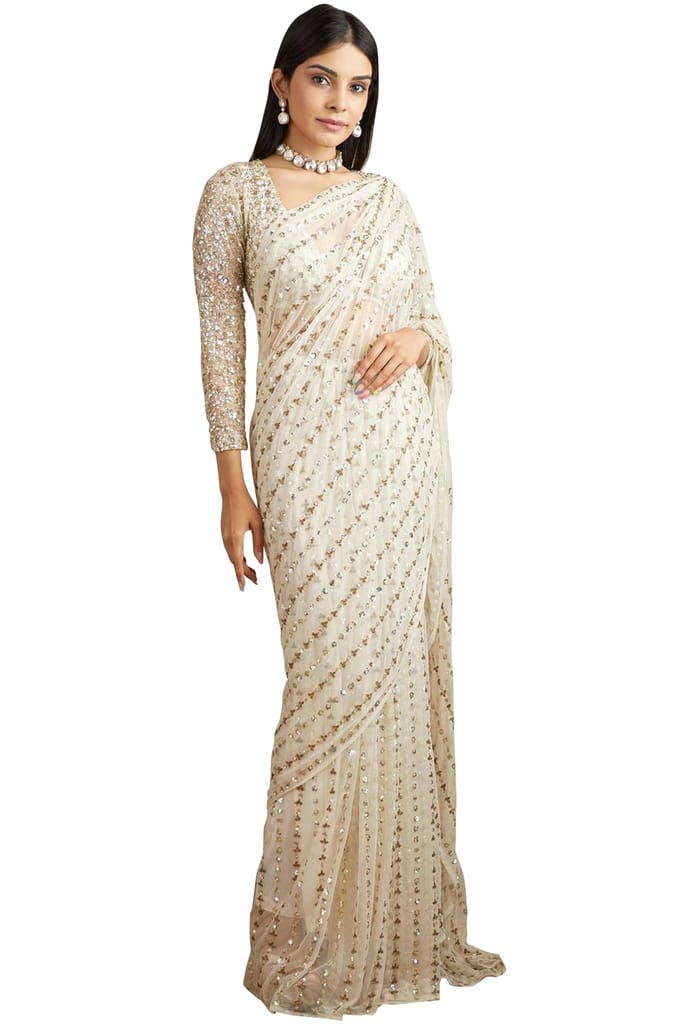 SHREE GANAPATI FASHION Georgette Embroider Saree