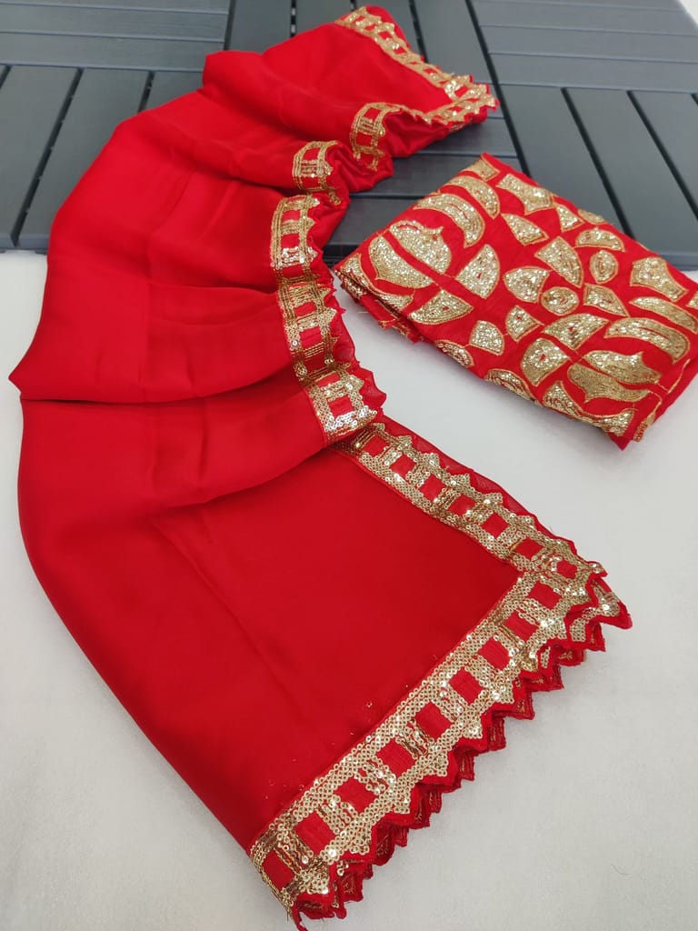 SHREE GANAPATI FASHION Premium Rangoli silk Embroidery Saree