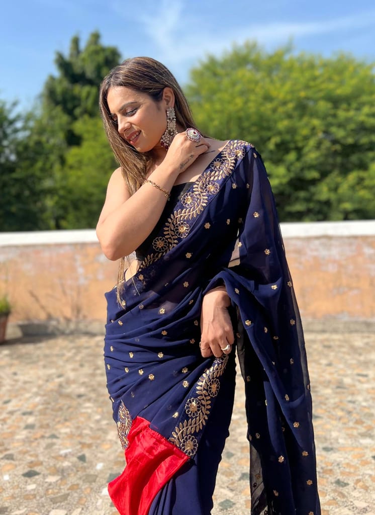 SHREE GANAPATI FASHION New Trending Georgette Embroidery saree