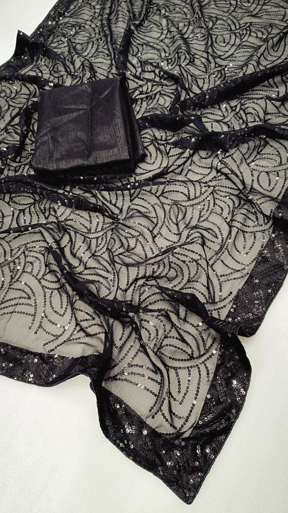 SHREE GANAPATI FASHION Premium Georgette Embroider Saree