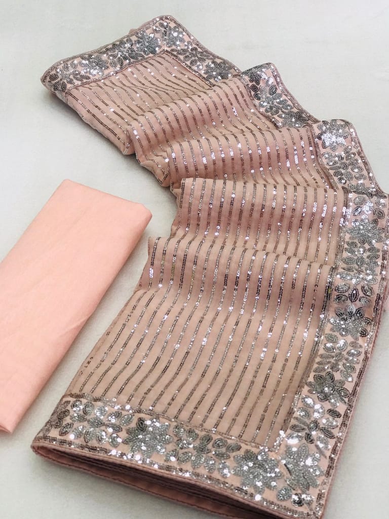 SHREE GANAPATI FASHION Premium Georgette Embroider Saree