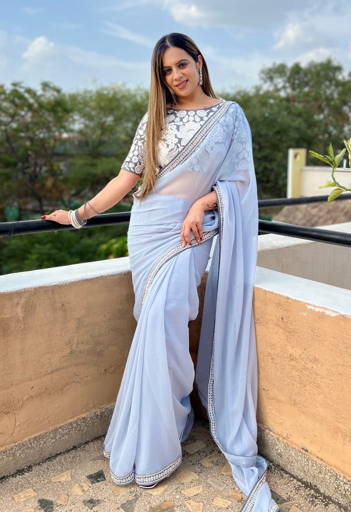 SHREE GANAPATI FASHION Premium Georgette Embroider Saree