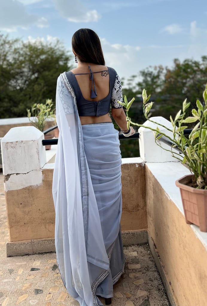 SHREE GANAPATI FASHION Premium Georgette Embroider Saree