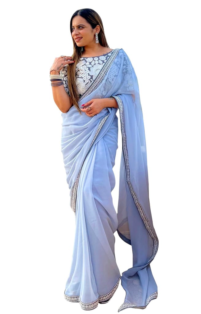 SHREE GANAPATI FASHION Premium Georgette Embroider Saree