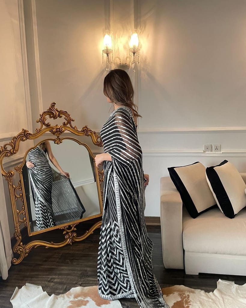 SHREE GANAPATI FASHION New Trend Premium Sequence embroidery Saree