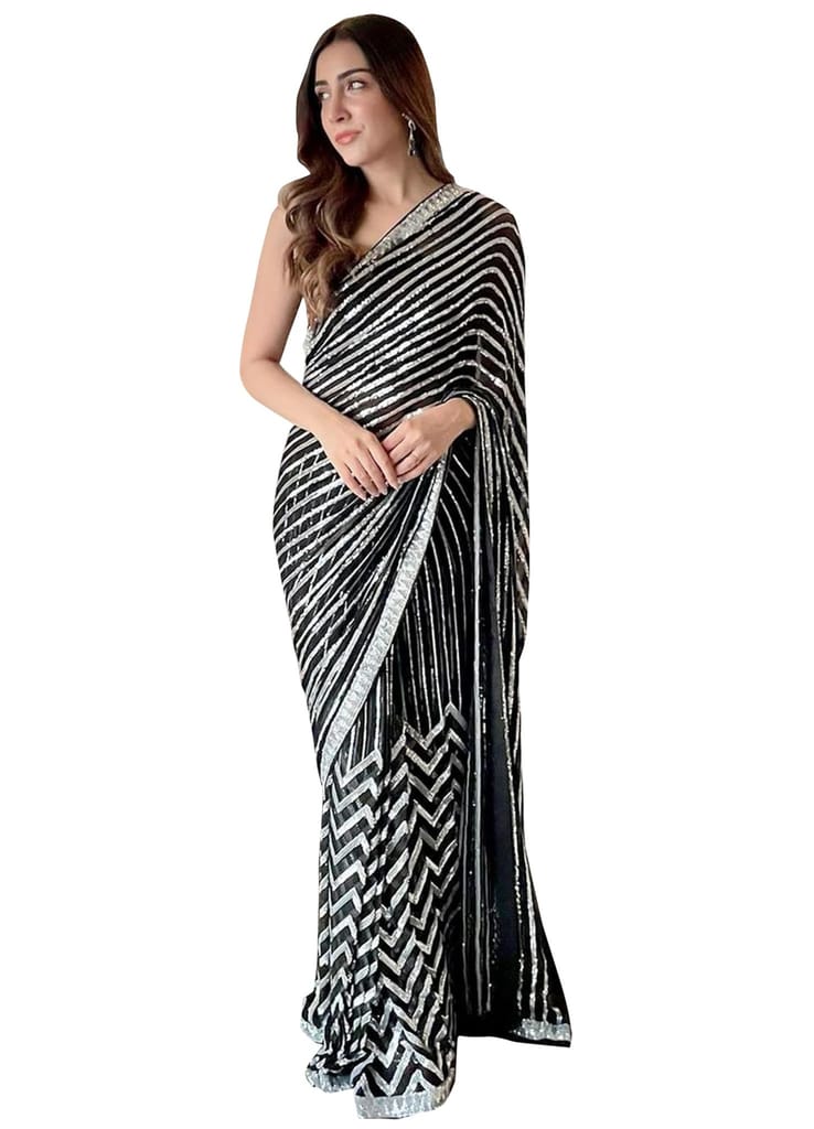 SHREE GANAPATI FASHION New Trend Premium Sequence embroidery Saree