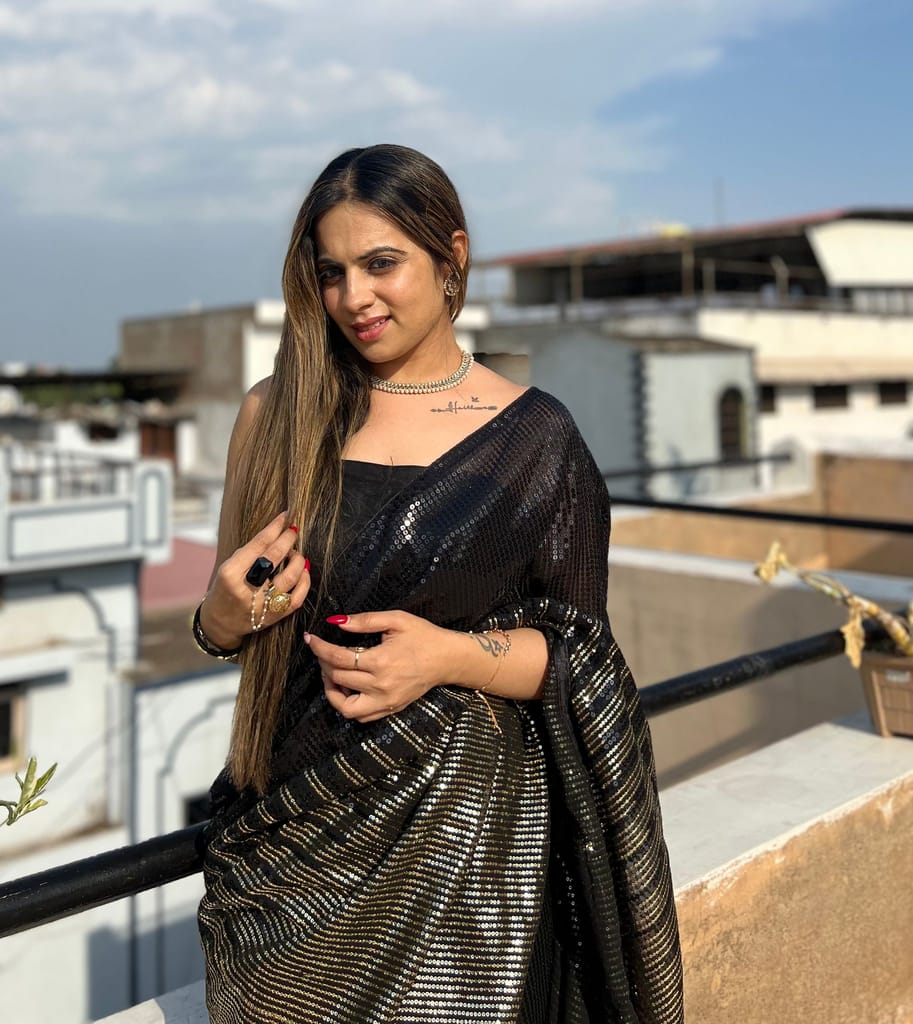 SHREE GANAPATI FASHION Georgette New Trend Premium Embroider Saree