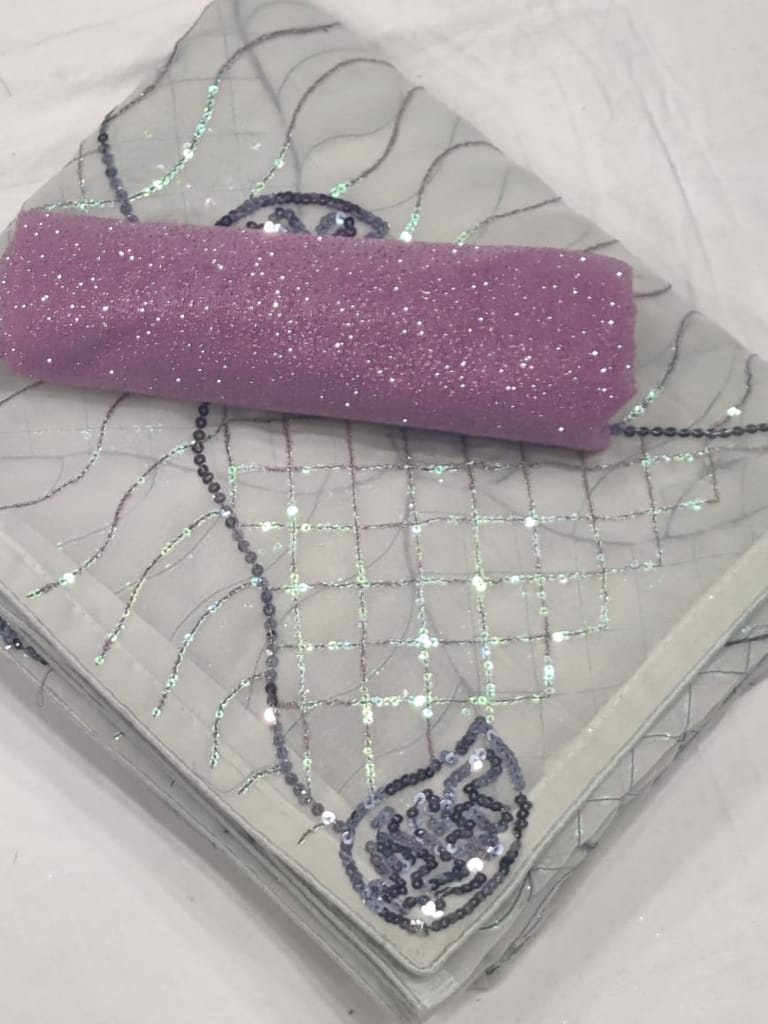 SHREE GANAPATI FASHION Premium Georgette Sequens Saree