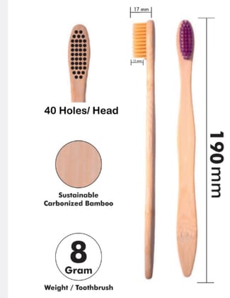 MRUGRAJ BAMBOO TOOTHBRUSH (SET OF2)