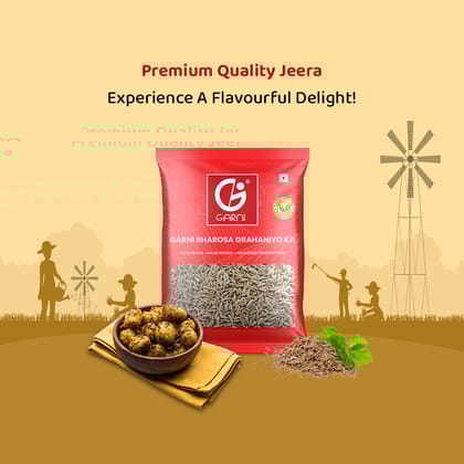 Garni Foods Jeera (Cumin) Whole, 200g | Whole Cumin Seeds Spices | 100% Natural & Impurities-Free | Fresh Natural Jeera | Pack of 2 | (2 x 100g)