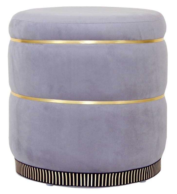 Shadowkart Pouffes Sitting Stool for Living Room, Make up Table Mudda Puffy Wooden Ottoman Stools, Pouffe Footstool for Home Decoration & Dressing Table, 16x16x18 Inch