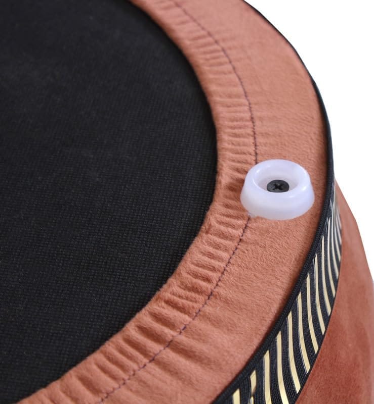 Shadowkart Pouffes Sitting Stool for Living Room, Make up Table Mudda Puffy Wooden Ottoman Stools, Pouffe Footstool, Pouf for Office Home Decoration & Dressing Table, 16x16x18 Inch, Mouse