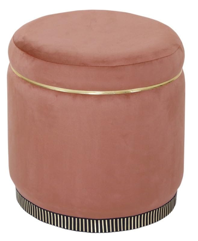 Shadowkart Pouffes Sitting Stool for Living Room, Make up Table Mudda Puffy Wooden Ottoman Stools, Pouffe Footstool, Pouf for Office Home Decoration & Dressing Table, 16x16x18 Inch, Mouse