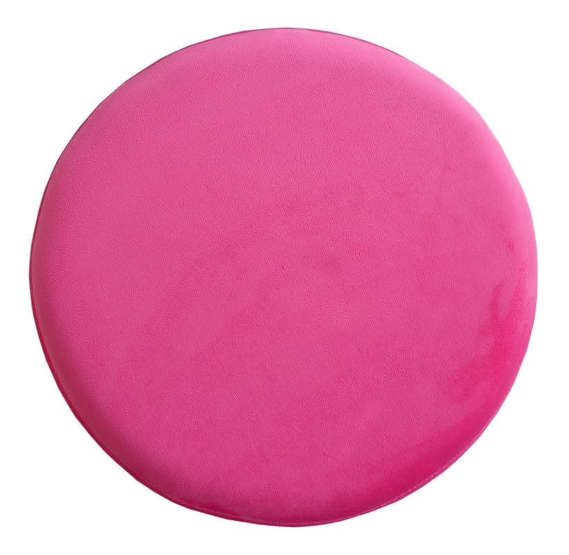 Shadowkart Pouffes Sitting Stool for Living Room, Make up Table Mudda Puffy Wooden Ottoman Stools, Pouffe Footstool, Pouf for Office Home Decoration & Dressing Table, 16x16x18 Inch, Baby Pink