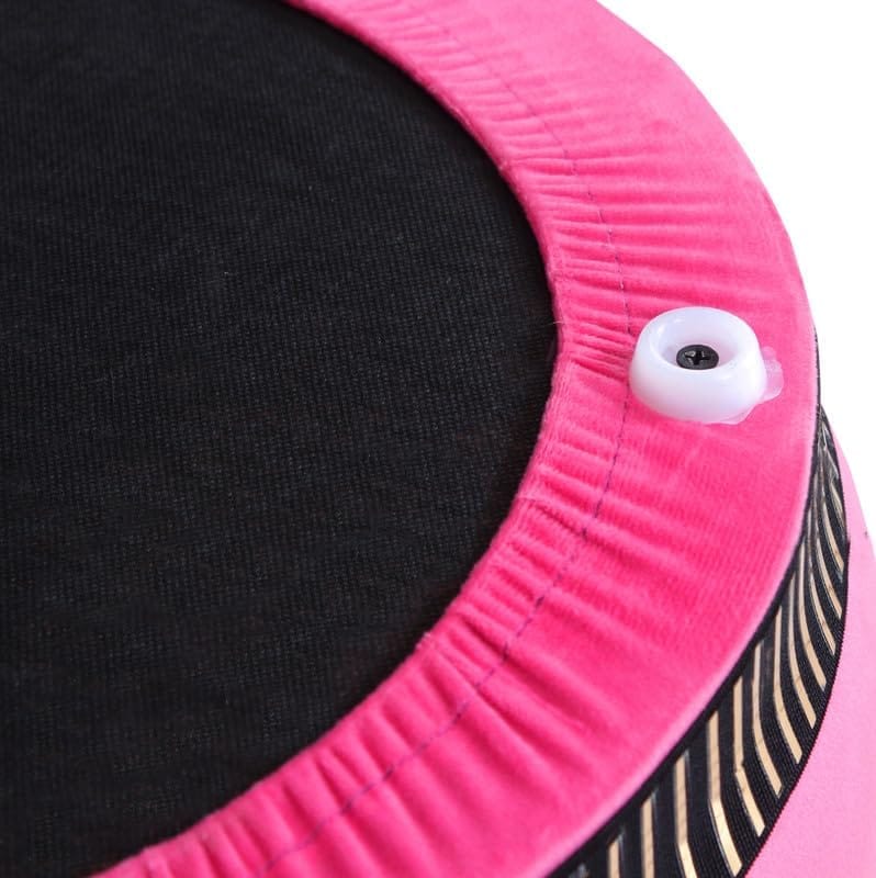 Shadowkart Pouffes Sitting Stool for Living Room, Make up Table Mudda Puffy Wooden Ottoman Stools, Pouffe Footstool, Pouf for Office Home Decoration & Dressing Table, 16x16x18 Inch, Baby Pink