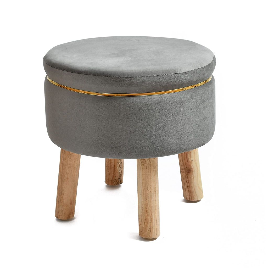 SmartKart Ottoman Pouffe Stool for Living Room Poof Sitting Furniture Footrest Pouffe for Sitting | Foot Stool for Office, 16x16x16 Inch