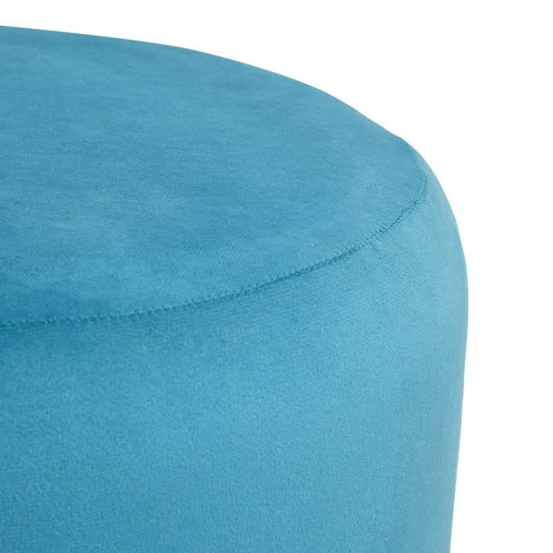 Rugsxerry Ottoman Pouffes for Sitting Stool for Living Room Sitting Puffy Wooden Stools Chair Living Room Furniture Footrest Pouf Foot Stool for Office Room Decor, 16x16x18 inch, SkyBlue