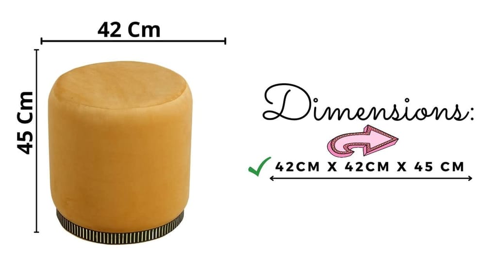 Rugsxerry Pouffes Sitting Stool for Living Room, Mudda Puffy Wooden Ottoman Stools, Pouffe Footstool, Pouf for Office Home Decoration & Dressing Table, 16x16x18 Inch, Beige