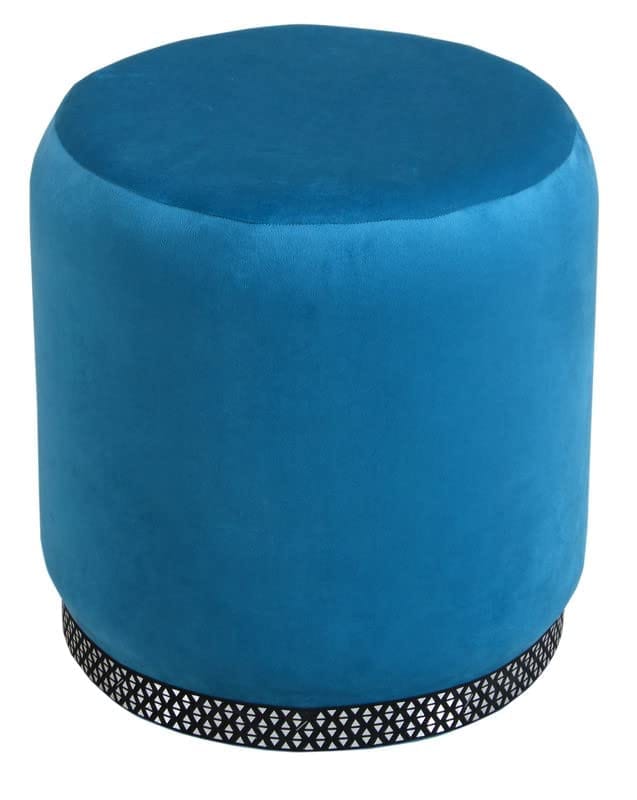 Rugsxerry Pouffes Sitting Stool for Living Room, Mudda Puffy Wooden Ottoman Stools, Pouffe Footstool, Pouf for Office Home Decoration & Dressing Table, 16x16x18 Inch, Aqua