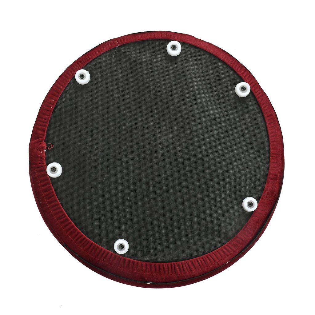 Rugsxerry Ottoman Pouffes for Sitting Stool for Living Room Sitting Puffy Wooden Stools Chair Living Room Furniture Footrest Pouf Foot Stool for Office Room Decor, 16x16x18 inch Maroon