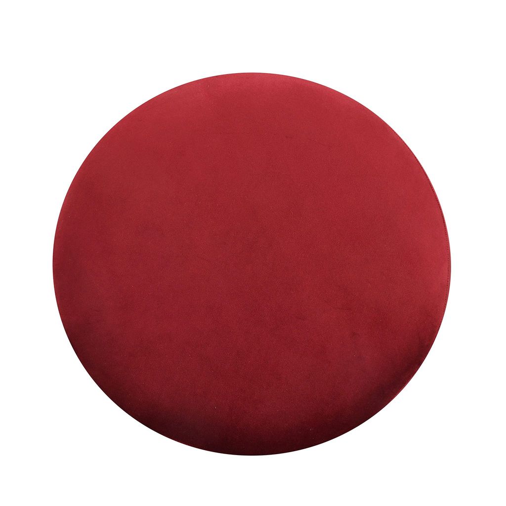 Rugsxerry Ottoman Pouffes for Sitting Stool for Living Room Sitting Puffy Wooden Stools Chair Living Room Furniture Footrest Pouf Foot Stool for Office Room Decor, 16x16x18 inch Maroon