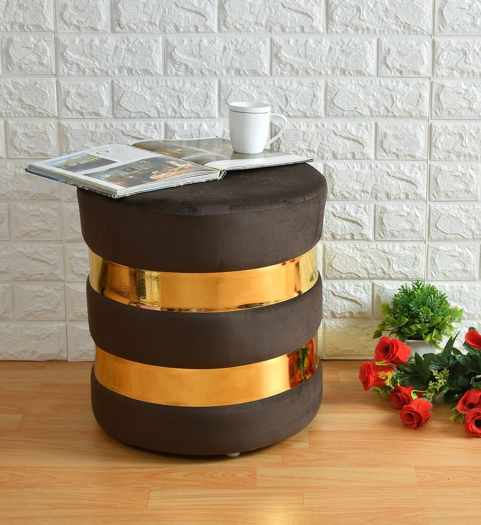 SmartKart Ottoman Pouffe Stool for Living Room Poof Sitting Furniture Footrest Pouffe for Sitting | Foot Stool for Office, 16x16x16 Inch