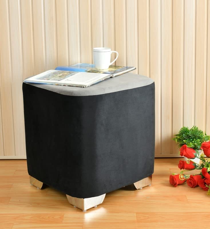 ShadowKart Ottoman Pouffes Stool for Living Room Sitting Furniture Footrest Seat Pouf Puffy Foam Stool Foot Stool for Office Home Decor, 16x16x18 Inches