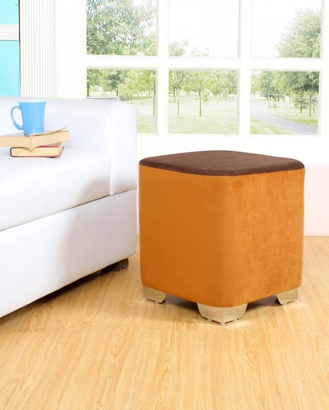 ShadowKart Ottoman Pouffes Stool for Living Room Sitting Furniture Footrest Seat Pouf Puffy Foam Stool Foot Stool for Office Home Decor, 16x16x18 Inches