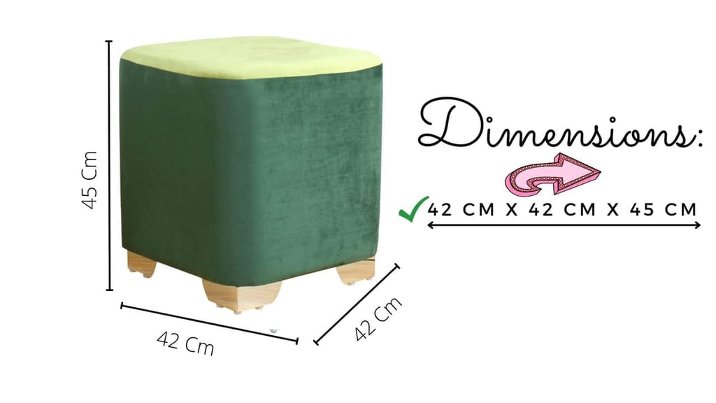 ShadowKart Ottoman Pouffes Stool for Living Room Sitting Furniture Footrest Seat Pouf Puffy Foam Stool Foot Stool for Office Home Decor, 16x16x18 Inches