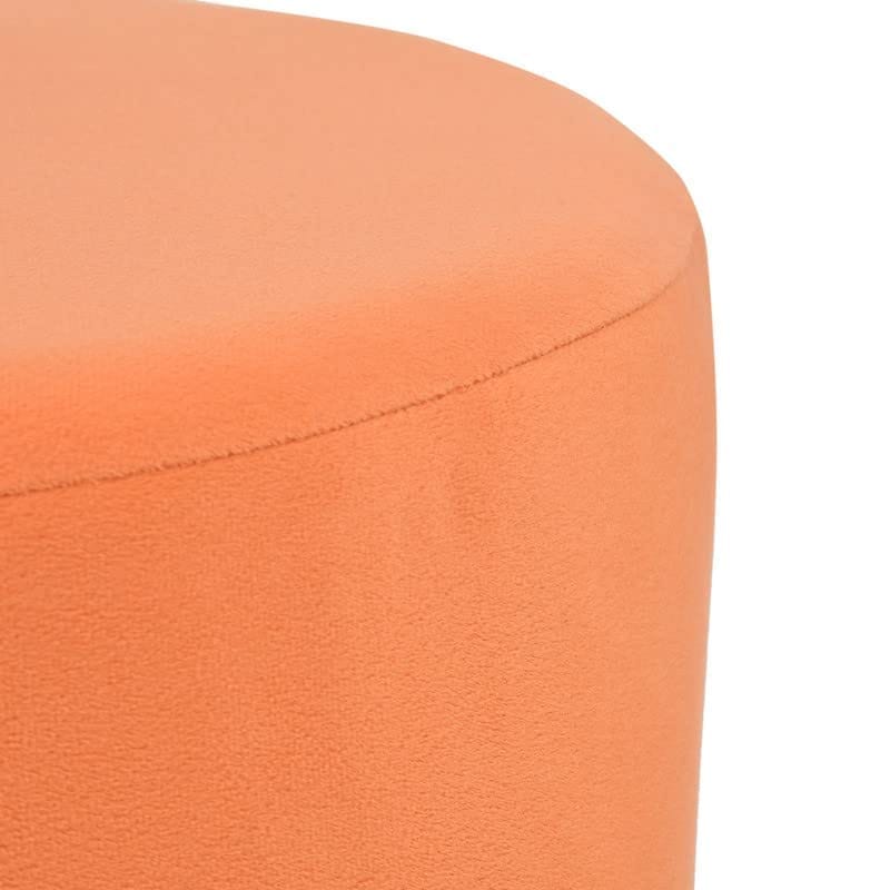 ShadowKart Sitting Stool Ottoman Pouffes for Living Room Sitting Bench Furniture Wooden Footrest Pouf Seat Puffy Foam Small Foot Stool for Office Home Decor, 16x16x18 Inch