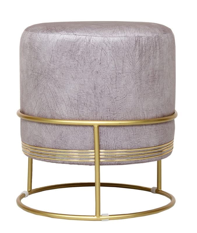 Shadowkart Ottoman Pouffes Sitting Mudda Puffies Stool for Living Room Pouf Dressing Table Puffy Footstool for Office or Home Decoration, Suede Fabric , Metal Ring Leg, 16x16x18 Inch