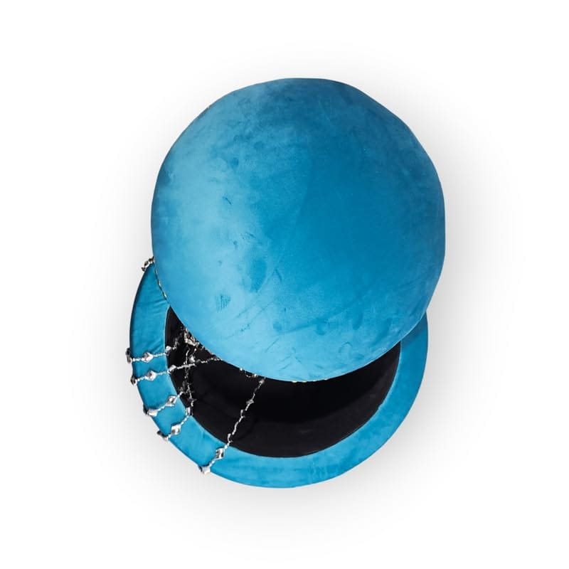 ShadowKart Pouffes Sitting Storage Stool for Living Room, Mudda Puffy Wooden Ottoman Storage Stools, Pouffe Footstool, Storage Basket Stool for Home Decoration, Dressing & Makeup Table, 16x16x18 Inch