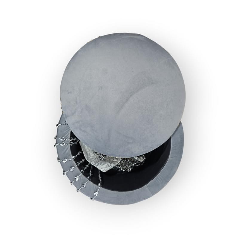 ShadowKart Pouffes Sitting Storage Stool for Living Room, Mudda Puffy Wooden Ottoman Storage Stools, Pouffe Footstool, Storage Basket Stool for Home Decoration, Dressing & Makeup Table, 16x16x18 Inch