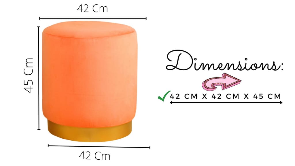 ShadowKart Sitting Stool Ottoman Pouffes for Living Room Sitting Bench Furniture Wooden Footrest Pouf Seat Puffy Foam Small Foot Stool for Office Home Decor, 16x16x18 Inch