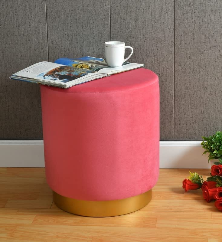 ShadowKart Ottoman Pouffes Stool for Living Room Sitting Bench Furniture Footrest Seat Pouf Puffy Foam Stool Foot Stool for Office Home Decor, 16x16x18 Inches