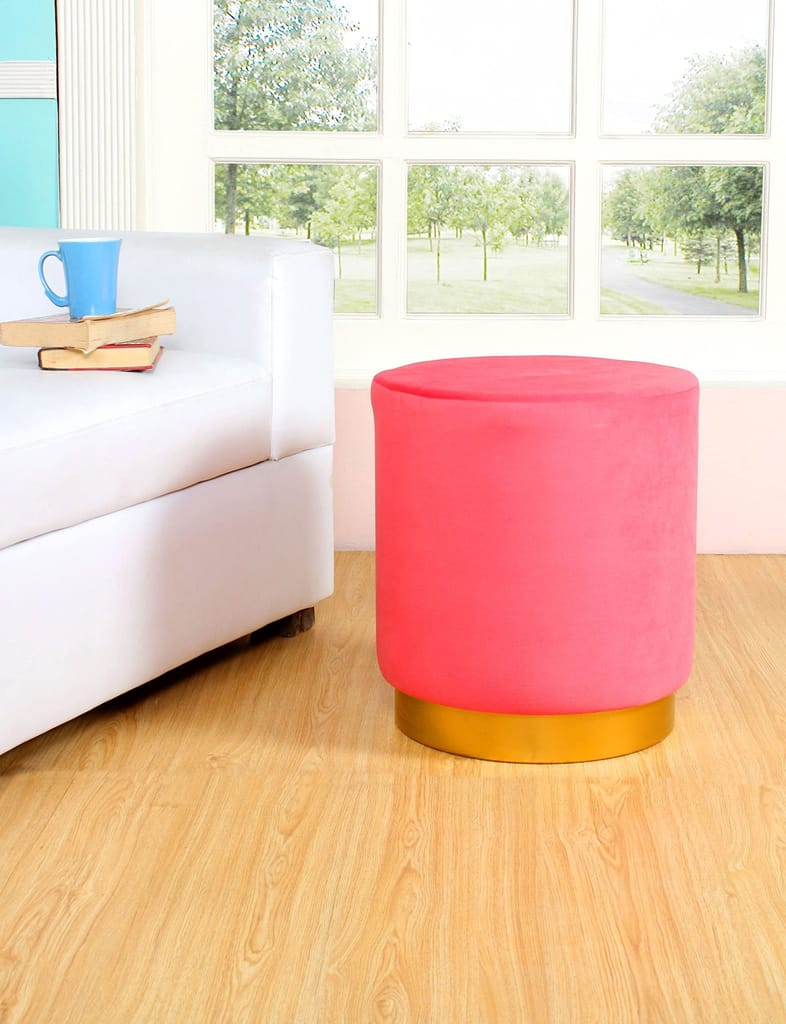 ShadowKart Ottoman Pouffes Stool for Living Room Sitting Bench Furniture Footrest Seat Pouf Puffy Foam Stool Foot Stool for Office Home Decor, 16x16x18 Inches
